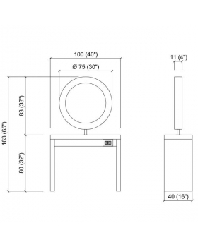 Зеркало парикмахерское "Monobert "