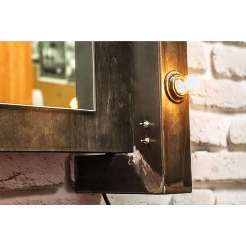 Мужское барбер зеркало "Andres" (с подставкой и подсветкой)