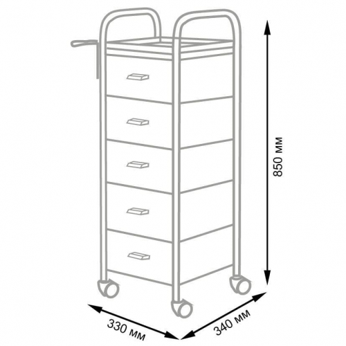 Тележка парикмахерская "Глорис-02"