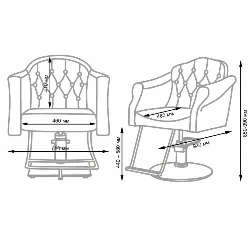 Кресло парикмахерское "МД-832"