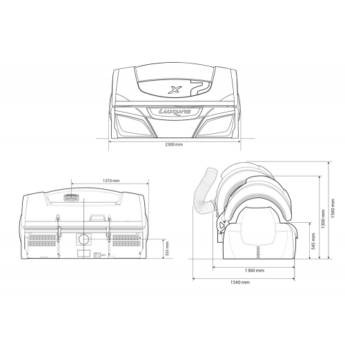 Горизонтальный солярий "Luxura X7 38 SLI HIGH INTENSIVE"